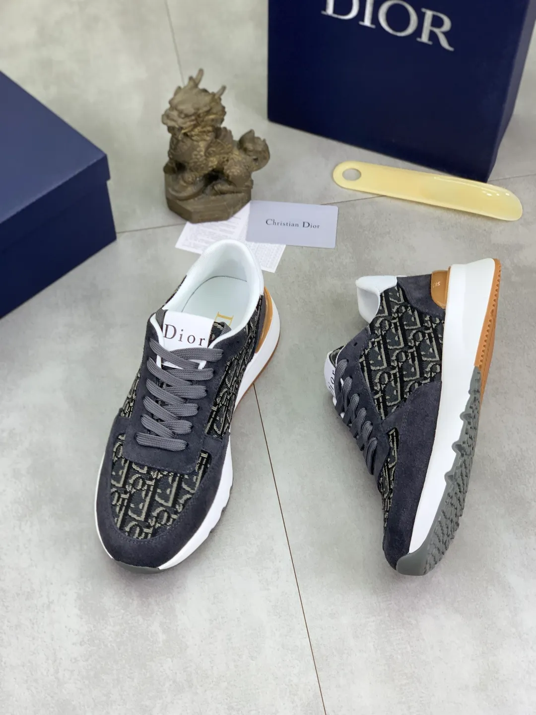 Men's Men's Shoes💰P440💰[New Style]🆘[Dior] 2025 Dior Original Lace-up Low-top Men's Shoes Classic casual shoes 🔥This model is the official classic model with high quality and made by famous original designers. It is made of high-quality cowhide with original materials➕comfortable and breathable mesh lining➕pigskin insole. The perfect last shape and generous and fashionable design have attracted many consumers and are suitable for drivers to drive🚗. What you want is the best quality in the market. Color: 4️⃣Color Code number: 38--44 (45 customized)